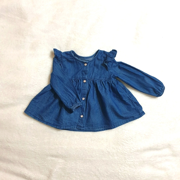 Baby Girl Denim Dress - Picture 4 of 4